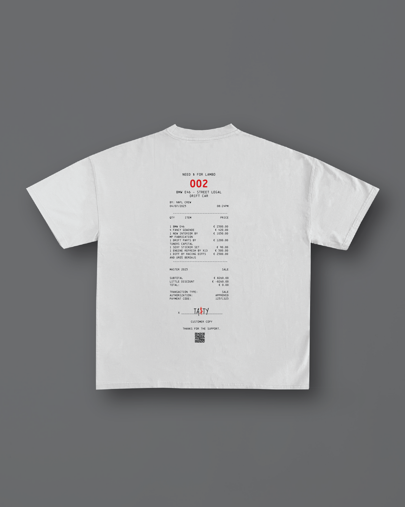 "BMW Build Invoice" T-shirt